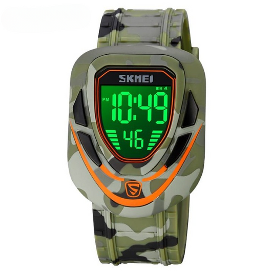 Skmei 1833 Digital Sports Men's Watch With LED Display, Waterproof, Multiple Time Zones, Stopwatch, Alarm, And Backlight For Outdoor, Sports, And Daily Casual Wear -(Without Box) | Smart Watch | Watch | Watch For Boys | - Black