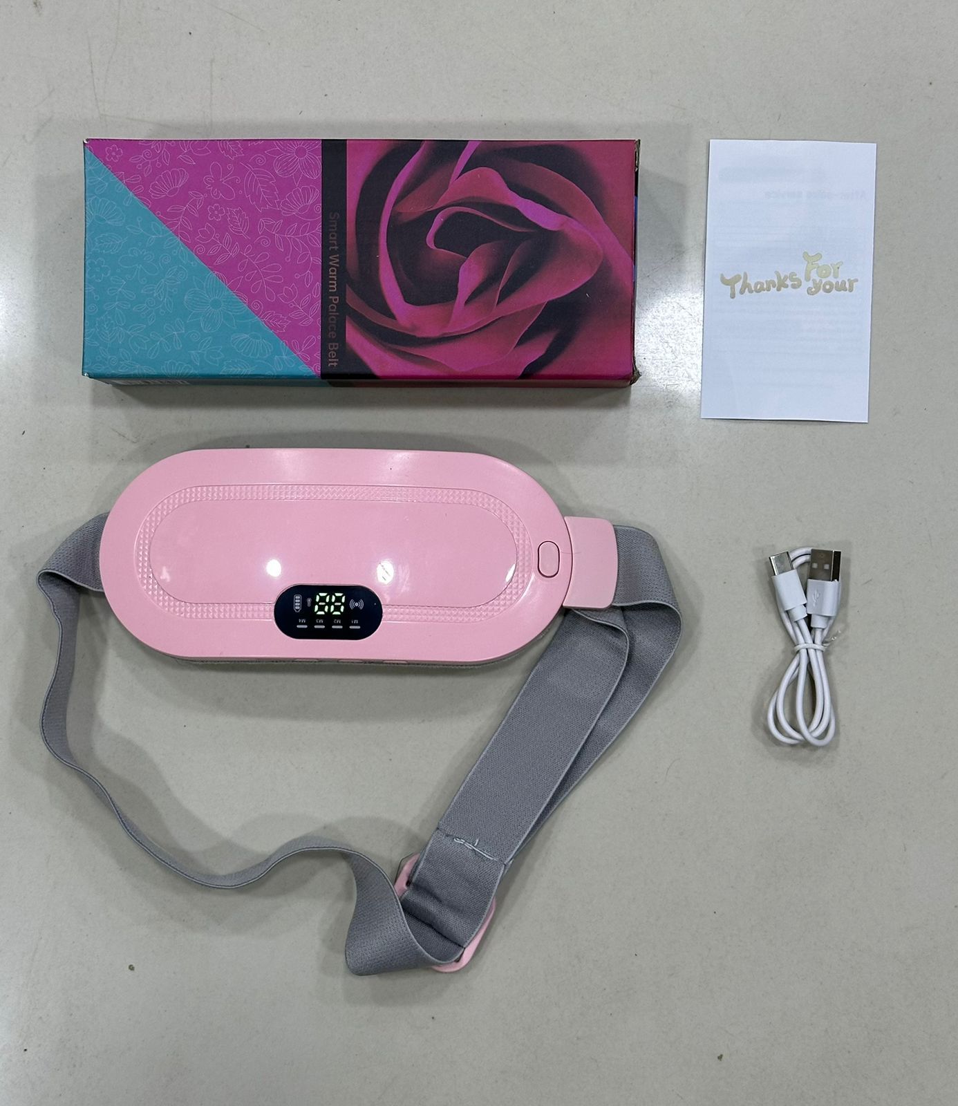 Heating Pad Women Period Pain Cramp Relief Belt -Portable Menstrual Heating Pad, Heated Belly Belt For Menstrual Cramp Relief With 3 Heat Levels And 4 Modes, Electric Belt Massage For Women And Girls - Electric Massager Machine