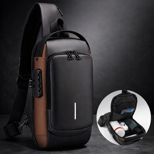 Premium Anti-Theft Sling Bag With Password Lock – High-Capacity Crossbody Shoulder Chest Pack With Smooth Zipper For Travel, Tech, And Daily Commuting