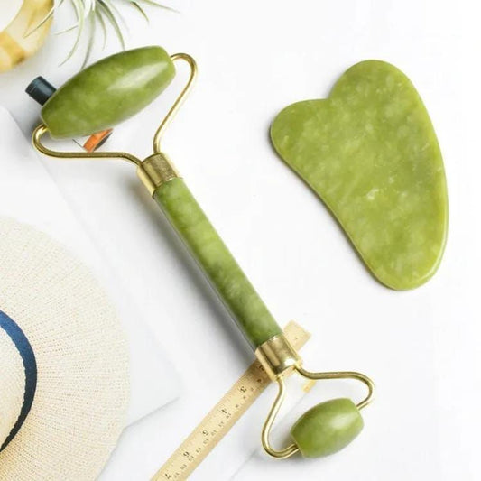 Flawless Jade Roller With Marble Stone | Facial Massage Roller For Skin Care, Relaxation & Daily Beauty Routine