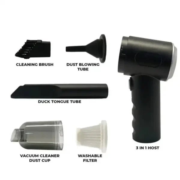 3 In 1 Portable Vacuum Cleaner Wireless Hand-Held Cleaning For Car Home