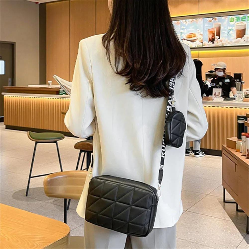 ( 2 Piece ) Girls Cross-Body Bag | Best Quality Shoulder Bag For Girls | Best Quality Bag For Women | PU Leather Cross-Body Bag