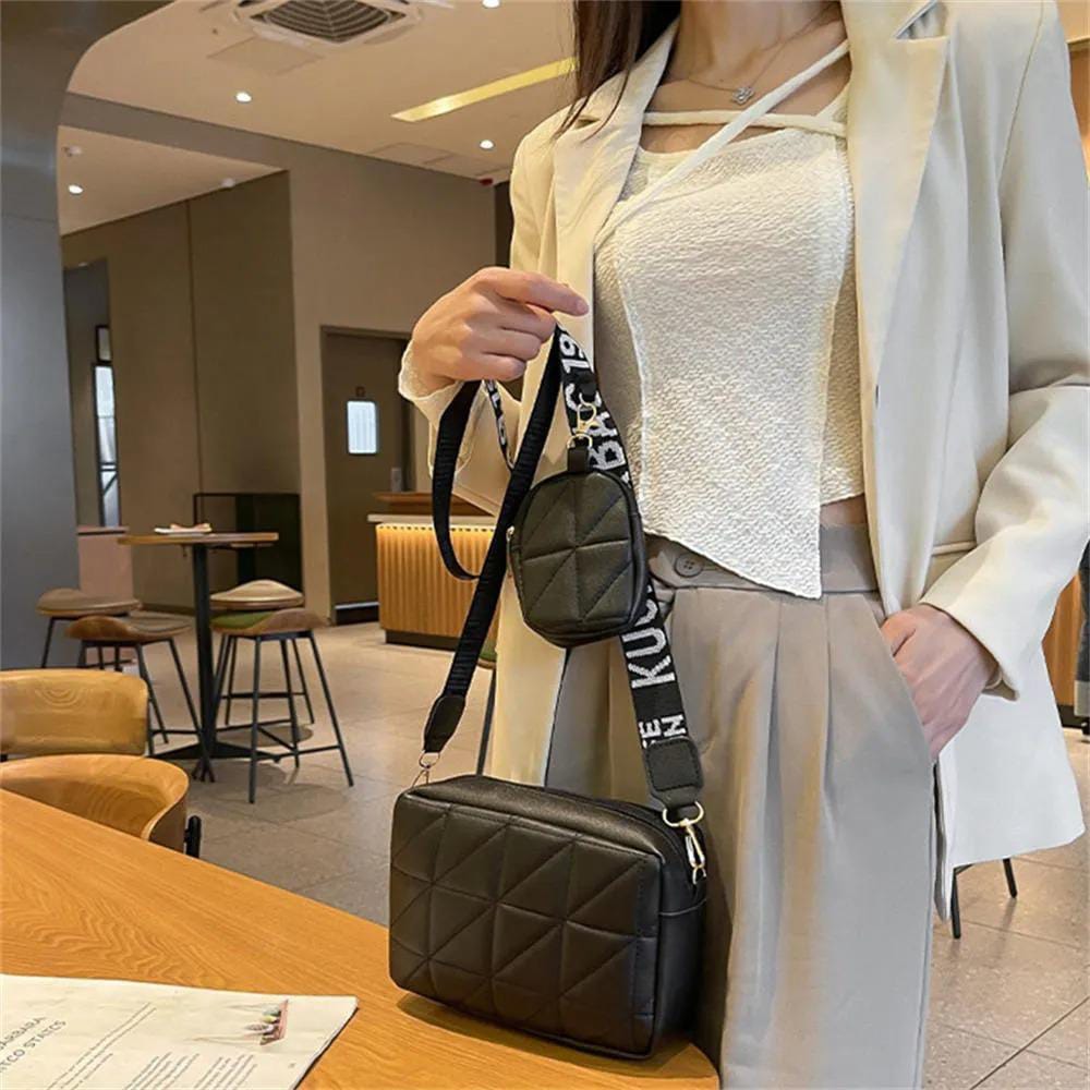 ( 2 Piece ) Girls Cross-Body Bag | Best Quality Shoulder Bag For Girls | Best Quality Bag For Women | PU Leather Cross-Body Bag