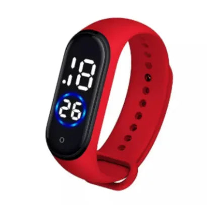 Latest M4 LED Watch Digital Sports Bracelet for Boys & Girls – Waterproof Touch Display – Random Band Color