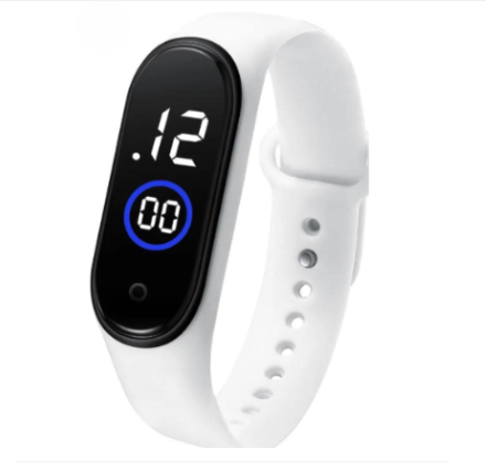 Latest M4 LED Watch Digital Sports Bracelet for Boys & Girls – Waterproof Touch Display – Random Band Color