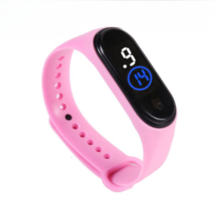 Latest M4 LED Watch Digital Sports Bracelet for Boys & Girls – Waterproof Touch Display – Random Band Color