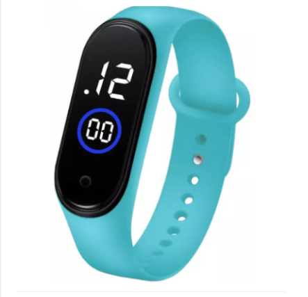 Latest M4 LED Watch Digital Sports Bracelet for Boys & Girls – Waterproof Touch Display – Random Band Color