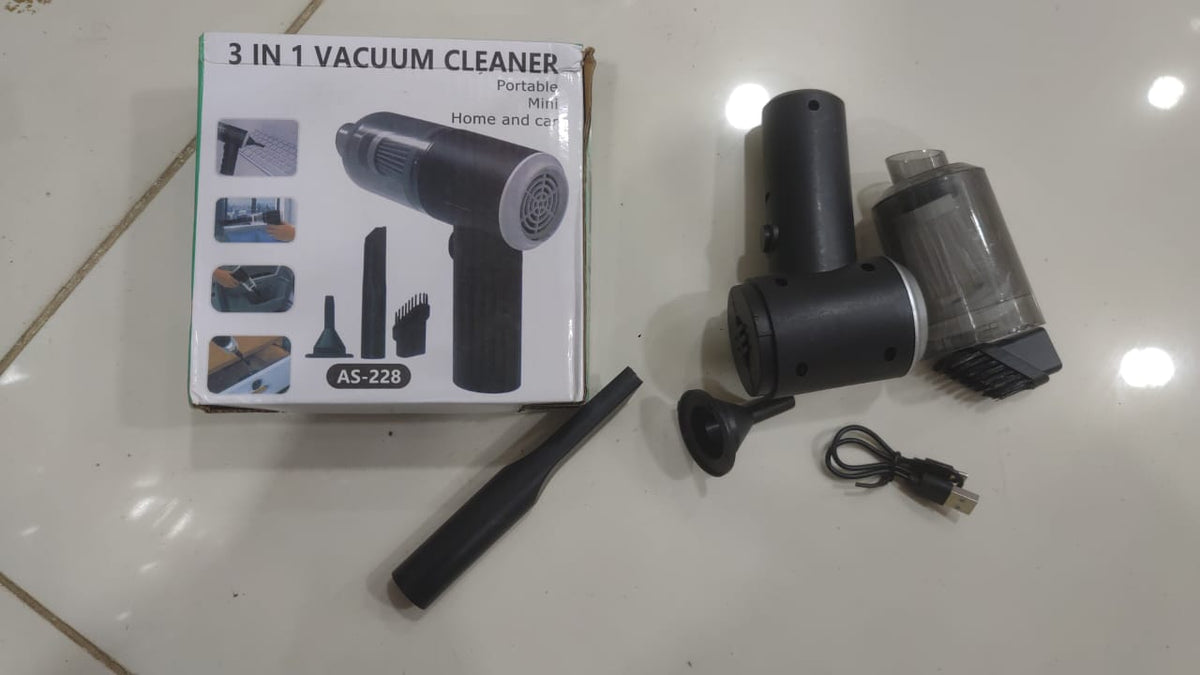 3 In 1 Portable Vacuum Cleaner Wireless Hand-Held Cleaning For Car Home
