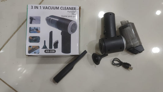 3 In 1 Portable Vacuum Cleaner Wireless Hand-Held Cleaning For Car Home