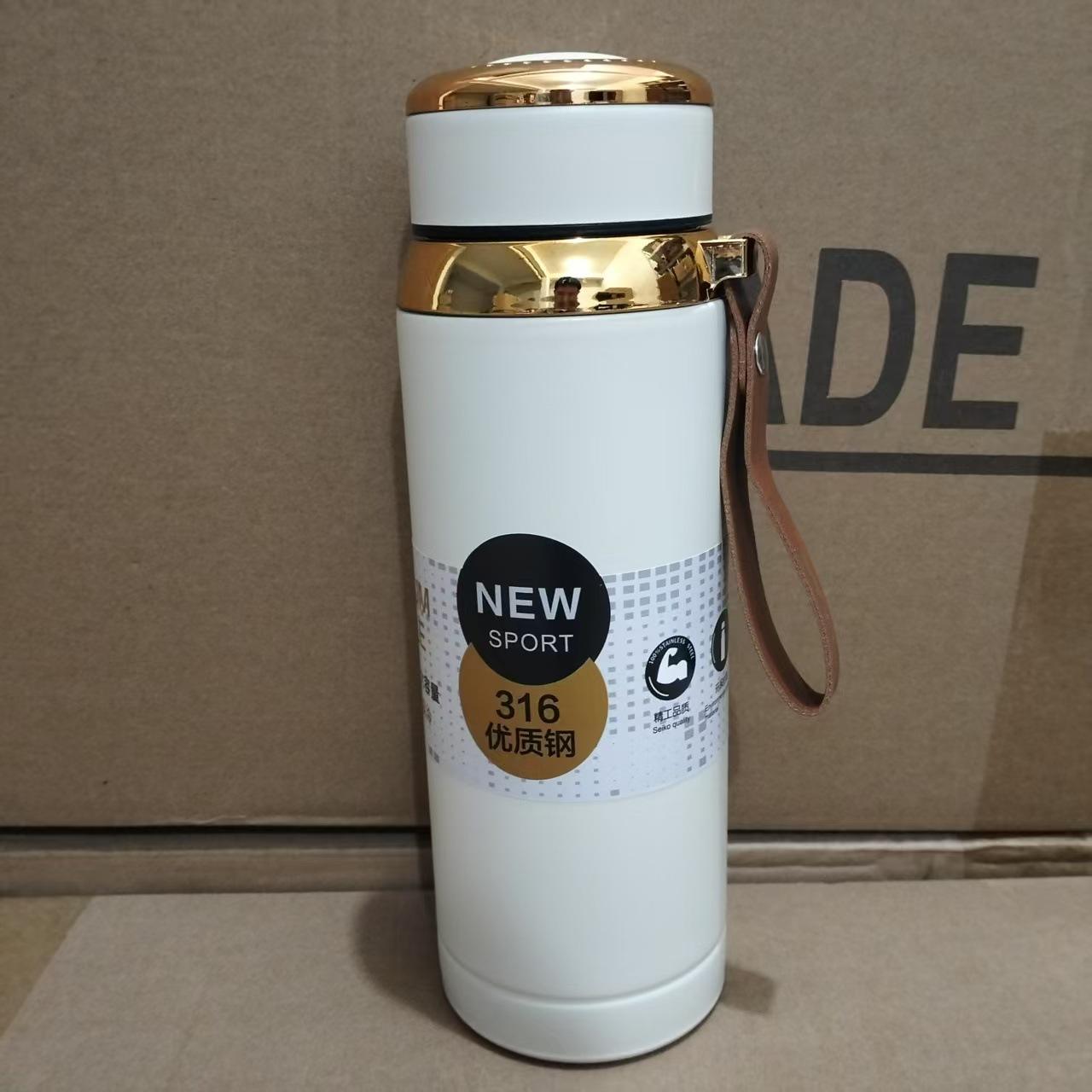 1000ml Matte Stainless Steel Bottle Leak Proof Durable Hot Cold Water Bottle For Office Gym Travel