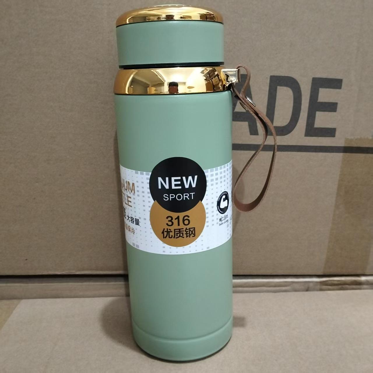 1000ml Matte Stainless Steel Bottle Leak Proof Durable Hot Cold Water Bottle For Office Gym Travel