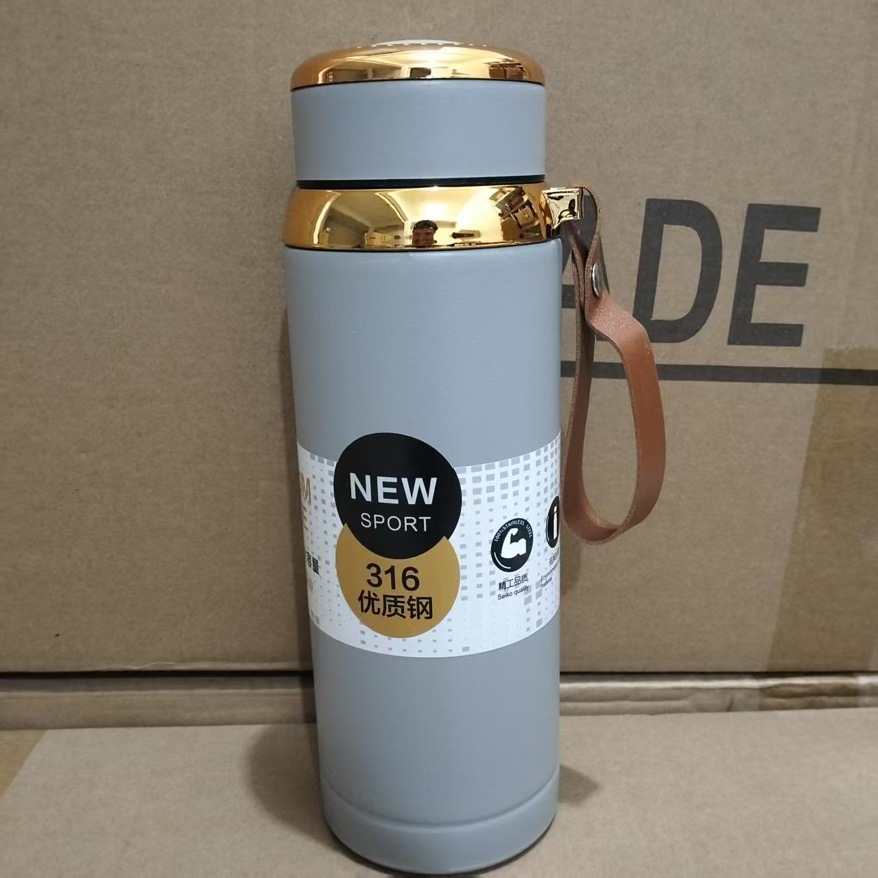 1000ml Matte Stainless Steel Bottle Leak Proof Durable Hot Cold Water Bottle For Office Gym Travel