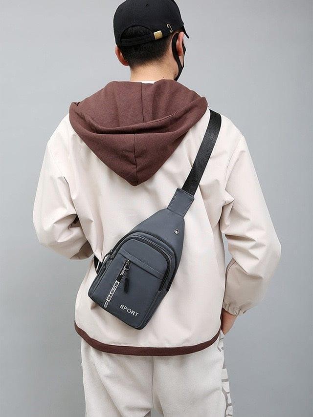 Premium Men’s Tactical Sport Chest Sling Bag For Travel & Hiking - Black