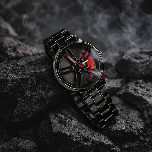 Men's Stylish Spinning Dial Watch – Premium Rotating Wheel Design Wrist Watch For Men