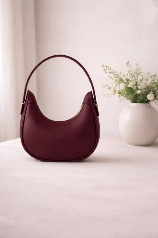Half Moon Shoulder Bag Minimalist Elegant Handbag For Women