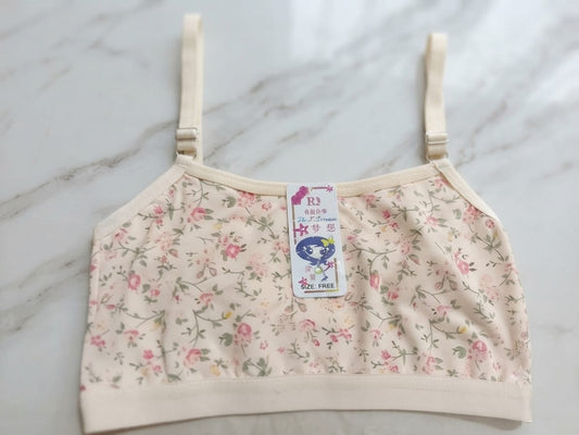 Summer Stuff Soft Printed Cotton Lawn Teenagers Bra – Beige