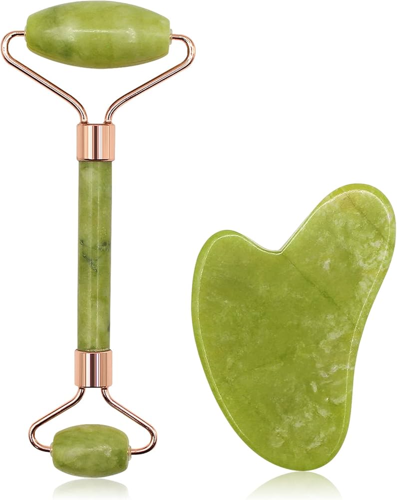 Flawless Jade Roller With Marble Stone | Facial Massage Roller For Skin Care, Relaxation & Daily Beauty Routine