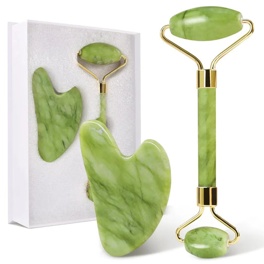 Flawless Jade Roller With Marble Stone | Facial Massage Roller For Skin Care, Relaxation & Daily Beauty Routine